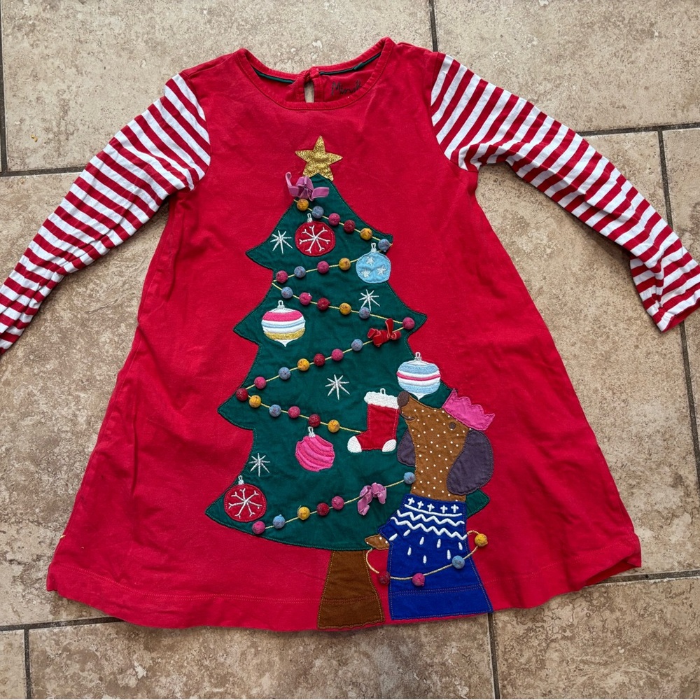 Mini Boden Christmas Dress 6/7